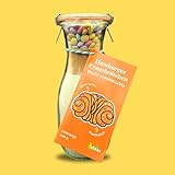 Hamburger Franzbrötchen Backmischung bunte Schokolinsen im Glas, vegan mit nachhaltigen und regionalen Zutaten