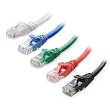 Cable Matters 5 STK. Snagless 10 Gigabit Cat 6 Lan Kabel kurz 30cm (Cat 6 Ethernet Kabel, Cat 6 Wlan Kabel, Lankabel Cat6) in 5 Farben - Netzwerkkabel 0,3 Meter