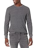 Amazon Essentials Herren Langärmeliges Waffel-Shirt, Normale Passform, Dunkelgrau, XXL
