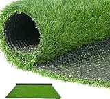 uyoyous 30mm Kunstrasen Outdoor Balkon 200x300cm Premium Simulation Rasenteppich, Rollrasen, Garten-Rasen für Balkon, Innenhof, Fußballplatz, Hochzeit