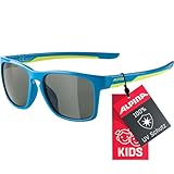 ALPINA FLEXXY COOL KIDS I - Flexible und Bruchsichere Sonnenbrille Mit 100% UV-Schutz Für Kinder, blue-lime, One Size