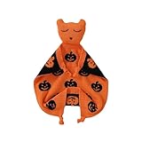 MNSWR Alles Könner Kiste 5 Jahren Halloween-Stil, Schmusetuch, Taschentuch, niedliches Schmusetuch Mülleimer (Orange, One Size)