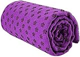 Mikrofaser Hot Yoga Handtuch, Yoga Mat 183x63cm rutschfest Fitnesstuch Weich Atmungsaktiv Antirutsch Yogatuch Gilt für Fitness Ausbildung (183x63cm,Klassisches Lila)