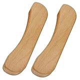 VALICLUD 2 Stück Hitzeschutz Holzgriffschutz Topfgriffschutz Hitzebeständig Leichtes Holz Langlebig rutschfest für Pfannen und Töpfe Küchenhelfer