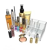 Deluxa Kosmetik Organizer/Make-Up Organizer aus Acryl - kompakt, transparent - 17,5 x 9,5 x 6,6 cm - für Make-up & Kleinteile