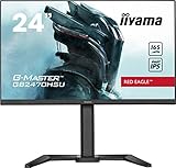 iiyama G-MASTER Red Eagle GB2470HSU-B5 60,5cm 23,8' Fast-IPS LED Gaming Monitor FullHD HDMI DisplayPort USB2.0 0,8ms 165Hz FreeSync-Premium Höhenverstellung Pivot schwarz