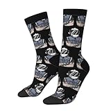 Arbeitssocken Tätowierte Menschen Mit Helmen Baumwollsocken Atmungsaktiv Tennissocken Design Sportsocken For Business Tennis Radsport 40cm