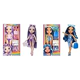 Rainbow High Swim & Style - Violet (Lila) & Swim & Style - Skyler (Blau) - 28 cm Große Puppe mit Schimmerndem Pareo