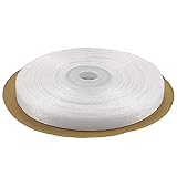 Netuno Schleifenband 6mm x 32m Farbe weiß Dekoband Geschenkband Organzaband Chiffon-Stoff für Dekoration DIY Basteln Handwerk Hochzeit Party Geschenke Verpackung
