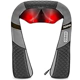 RENPHO Massagegerät, Schulter Nackenmassagegerät mit Wärme, Rückenmassagegerät mit 3D-Massage von tiefem Gewebe, Nackenmassage mit Rotierenden Massageköpfen Tiefknetmassage, Geschenke für Frauen - 061