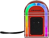 Crosley Mini Jukebox Tragbarer Bluetooth-Lautsprecher mit 8H + Spielzeit - Kabelloser Indoor-Reiselautsprecher mit Lichtern, Retro-Design mit kräftigem Audio, wiederaufladbare USB-C-Party-Lautsprecher