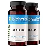 Spirulina Kapseln – 200 Stück hochdosiert mit 360 mg Spirulina & Vitamin B6 für den Alltag von BIOHERBA PZN 18215362