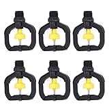 Bewässerungssprinkler, Sprinkler, 12 Stück, wassersparend, wetterfest, rotierende Kunststoff-Sprinkler-Düse mit G1 2 Außengewinde für Rasen, Garten, Hof