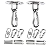2er Set Deckenhaken Schwerlast Edelstahl 360° Rotationshaken, Deckenhaken Schaukel Belastbar bis 450 KG, Schwerlasthaken Decke Beton für Hängesessel Boxsack Yogatuch Nestschaukel Hängematte Befestigun