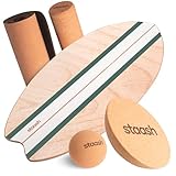 STAASH® Balance Board aus Holz – Starter oder Full Kit – Für Gleichgewicht, Fitness & Surf-Feeling – Spaß & Training Zuhause oder im Studio