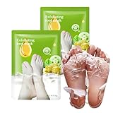 2 Paar Fußmaske, Hornhaut Socken für weiche Füße – Fussmaske zur effektiven Entfernung von Hornhaut an Fersen und Fußhaut mit natürlichen Inhaltsstoffen wie Apfelsäure & Milchsäure.