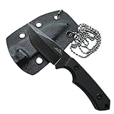 SK Wild Ones®Neck Knife - Outdoor Messer Survival - Jagdmesser Feststehende Klinge - Survival Messer Outdoor Mit G10 Griffschalen- EDC-Messer Outdoormesser Feststehend - 420 HC Edelstahl Forni