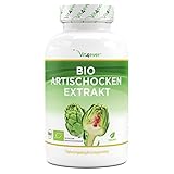 Bio Artischocken Extrakt - 240 Kapseln - 1800 mg je Tagesdosis (2,5% Cynarin) - Echter 20:1 - Laborgeprüft & zertifizierte Bio Qualität - Hochdosiert - Vegan