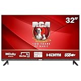 RCA E32 Fernseher 32 Zoll TV 81 cm HD Fernseher Rahmenlos Triple Tuner (DVB-T/T2-C-S/S2) CI/CI+ HDMI USB Dolby Audio Hotelmodus [Energieklasse F]