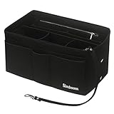 Simboom Taschenorganizer für Frauen Handtasche, Taschen Organisator Filz Innentaschen für Handtaschen Bag in Bag Organizer Handtaschenordner mit Abnehmbare Fächer, Schwarz/M