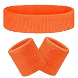 Flintronic 3 Stück Schweißband Set, Schweißbänder Handgelenk, Sportstirnband, Handgelenk, Stirnbänder Feuchtigkeitstransport, für Handball Fußball Tennis