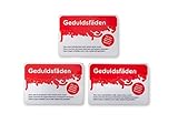 Geduldsfäden Fruchtgummischnüre mit Erdbeergeschmack, in praktischer Schiebeschachtel, 3er Pack (72g), ideale Geschenkidee von Liebeskummerpillen