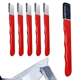 Messerschärfer, Schärfer für Gartengeräteklingen, Abziehsteine für Rasenmäher, Gartengeräte, Rasenmäher Messerschärfer Profi, Knife Sharpener für Axt, Machete, Heckenschere, Schere, Beil (rosa*5)
