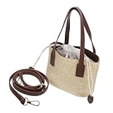 GAROZATION Dekorative Umhängetasche Für Damen Modische Weben Eimer Tasche Tragbare Schultertasche Mit Verstellbarem Gurt Ideal Für Strand Und City