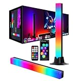 Meewata LED Lightbar, RGB IC Lampe 32 CM, Gaming Beleuchtung, Gaming Setup Deko, Musik Sync und Timing Funktion, APP und Fernbedienung, Ambient Lampe für Schreibtisch, TV, Monitor, Zimmer, Urlaub