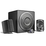 wavemaster Moody BT 2.1. Lautsprecher System - Bluetooth – 65W – 16,5cm Subwoofer mit Bassreflex – 30-20.000 Hz Frequenzbereich – Line-In Anschlüsse – PC Lautsprecher – Aktiv Boxen – Schwarz