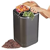 Elektrischer Komposteimer Küche, Smart Kitchen Abfallkomposter, Lebensmittelkomposter Indoor/Outdoor, Kompostmaschine für Wohnungsarbeitsplatte, optimierte Version V2
