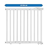 reer Türgitter und Treppenschutzgitter | Baukasten zum Selberbauen | zum Klemmen oder Schrauben | ausziehbar 63-106 cm | weiß