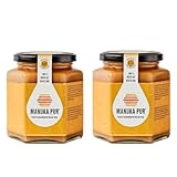 Manuka pur – Honig MGO 515+400 – 500 g reiner roher 100% zertifizierter Manuka-Honig – abgefüllt und versiegelt in Neuseeland – höchste Qualitätsstufe – vegetarisch.