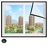 Vibsky Draft Proof Window Insulation Kit - Transparente PE-Folie für Kälte-, Staub- und Windschutz, wiederverwendbare und elastische Dichtungsfolie, 120 x 200 cm, 120 x 150 cm, 130 x 150 cm