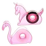 jojofuny 2 Sätze Bandschneider klein Spender doppelt multi Bürobedarf Halter für Tierbänder Bandhalter Bandversorgung Aufkleber liefern Packband mit Abroller Aufkleber Zubehör Plastik Rosa