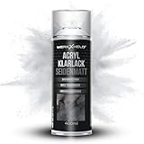 WerkXheld Klarlack Seidenmatt 400ml – Universeller Sprühlack für Metall, Holz, Glas und Kunststoff – Ideal für Möbel, Dekor und Fahrzeugteile – Schützendes seidenmattes Finish