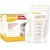 BURNNOVE 130 Stück Muttermilchbeutel 250ml BPA-frei Muttermilch Aufbewahrung Bags Doppelreißverschluss Auslaufsichere Milchbeutel Verdickt Geruchlos Vorsterilisiert Einfrierbar Platzsparend