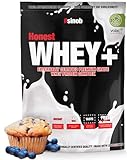 #sinob Honest Whey Protein (Blaubeere Muffin) 1 x 820 g. 12,5% Isolate Anteil. Instant lösliches Eiweiss Protein Pulver mit EAA & BCAA aus frischer Weidemilch. Optimaler Muskelaufbau