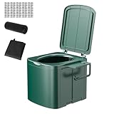Tragbare Klapptoilette | Kompaktes WC mit ergonomischem Griff und Aufbewahrung | für Reisen, Kinder, LKW, Wandern