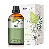 PHATOIL Basilikumöl 30ml, Ätherisches Öl Basilikum Reine Naturrein, Ätherische Öle für Diffuser Aromatherapie, Duftöle Basilikum für Luftbefeuchter, Kerzen, Duftlampe