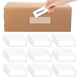 Kifmurase 100 Stück Etikettenhalter Selbstklebend Regaletiketten, 7.5 x 3 cm Beschriftungsfenster Transparent Wasserfest Abnehmbare Klebetaschen für Briefkasten Einkaufszentren Bibliothek