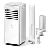 Tragbares Klimagerät mit 10000 BTU für Räume bis zu 400 Quadratfuß, 4-in-1-Kühlung und Luftentfeuchter, tragbare AC-Einheit mit Fernbedienung, intelligente Wechselstrom-Einheit inkl