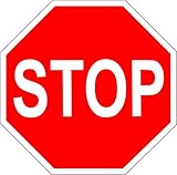 Aufkleber Stop Stopschild 20 cm 8-eckig