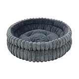 Luxuriöses Hundebett - Rundes Donut-Design Mit orthopädischer Funktion, waschbar und | Hunde- und Katzenmatte, die den ruhigen Schlaf Ihres Haustieres unterstützt, geeignet für drinnen und draußen