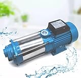 MEELRYD Kreiselpumpe 2500W Gartenpumpe Edelstahl, 2850U/min 110 m Förderhöhe selbstansaugend, Jet-Hydrauliksystem, thermischer Überlastschutz für Hauswasserwerke, Haus und Garten