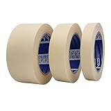 ACIT Kit mit 3 Kreppband, Abdeckband für Lackierarbeiten 19mm + 30mm + 50mm, Malerkrepp für sauberes e bei Malerarbeiten,Gebrauch rückstandslos entfernbar