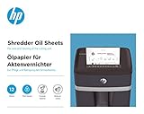 HP Ölpapier für Aktenvernichter, 12 Blatt, auf pflanzenbasis zur Pflege für Ihren Shredder, 9133