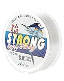 200M Angelschnur Transparent Nylon-Angeldraht, Verschleißfest, Fischdraht mit 0,5mm Durchmesser, Starke Spannung für das Meeresangeln, Angelsehne Weit Verbreitet in Handwerk/Hängenden Dekorationen