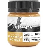 Steens Manuka Honey MGO 263+ - rein roher 100% zertifizierter UMF 10+ Manuka Honig - abgefüllt und versiegelt in Neuseeland - 225 g