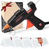 Feuerfest Heißklebepistole mit 30 Heißklebesticks, Klebepistole Heissklebepistole für DIY Kleine Handwerk schnelle Reparaturen in Haus & Büro - MAXDONE 20W Klebepistolen 7mm Klebesticks